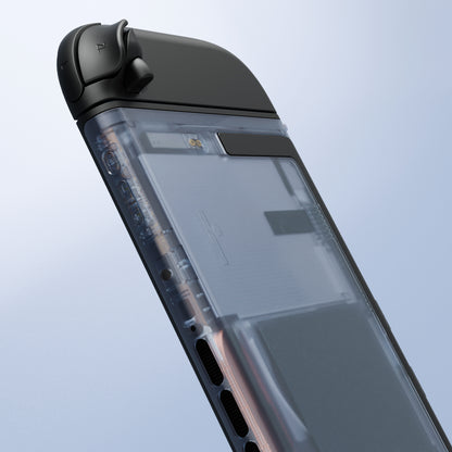 eXtremeRate Nintendo Switch 2コンソール対応交換バックプレート - キックスタンドなし【クリアグレイシャーブルー】