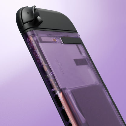 eXtremeRate Nintendo Switch 2コンソール対応交換バックプレート - キックスタンドなし【クリアパープル】