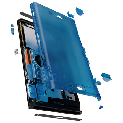 eXtremeRate Nintendo Switch 2コンソール対応交換バックプレート - キックスタンドなし【クリアブルー】