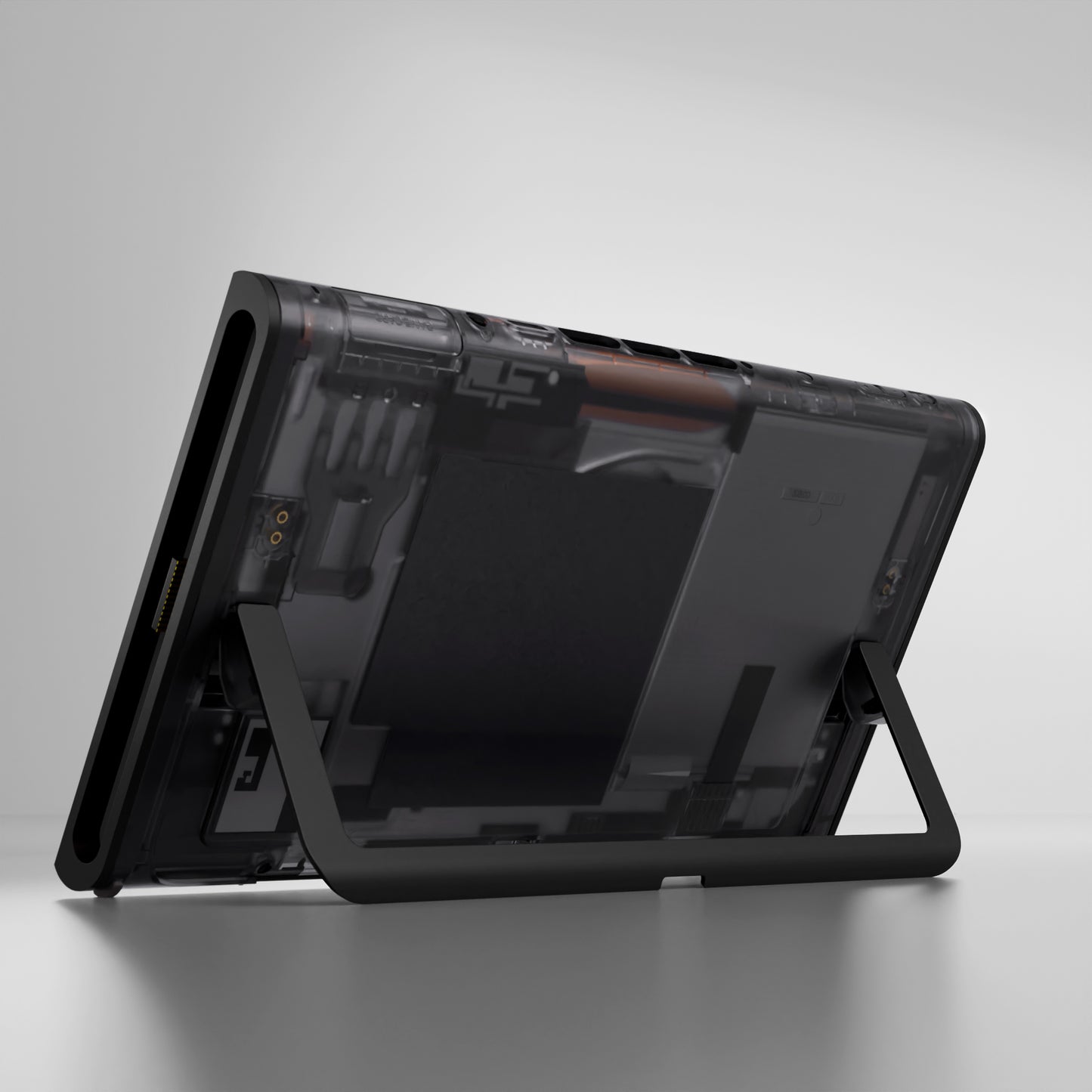 eXtremeRate Nintendo Switch 2コンソール対応交換バックプレート - キックスタンドなし【クリアブラック】