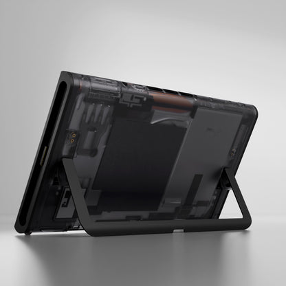 eXtremeRate Nintendo Switch 2コンソール対応交換バックプレート - キックスタンドなし【クリアブラック】