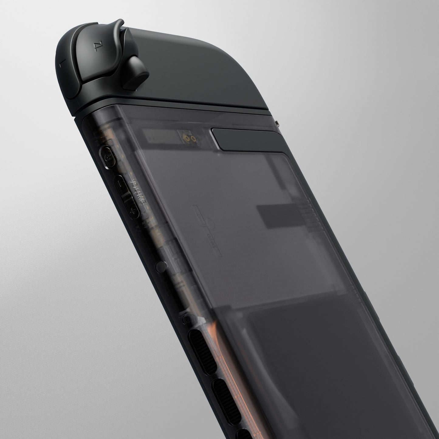 eXtremeRate Nintendo Switch 2コンソール対応交換バックプレート - キックスタンドなし【クリアブラック】