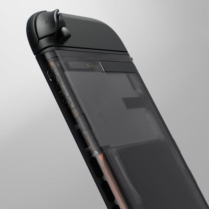 eXtremeRate Nintendo Switch 2コンソール対応交換バックプレート - キックスタンドなし【クリアブラック】