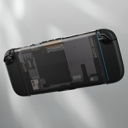 eXtremeRate Nintendo Switch 2コンソール対応交換バックプレート - キックスタンドなし【クリアブラック】