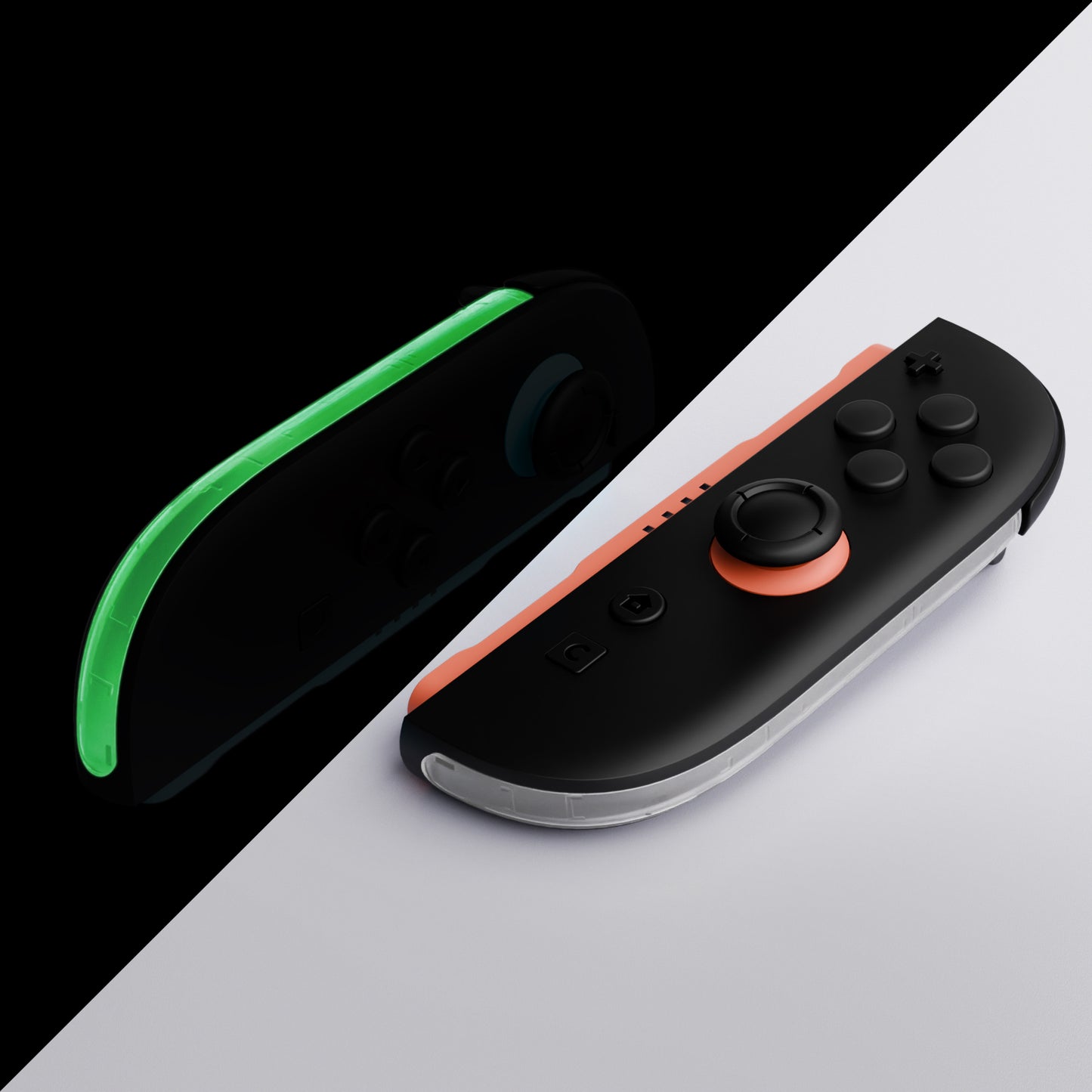 eXtremeRate Nintendo Switch 2ジョイコン対応交換デコレーションストリップ【暗闇で光る-グリーン】