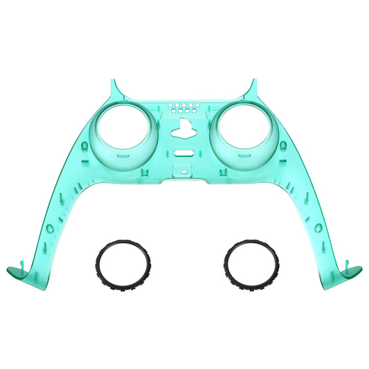 eXtremeRate PS5コントローラーBDM-010/020/030/040/050対応アクセントリング付き交換対応用装飾トリムシェル【エメラルドグリーン】