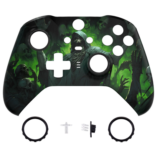 eXtremeRate Xbox One Elite Series 2&Elite 2 Coreコントローラー（モデル1797）用交換フロントハウジングシェルケース＆アクセントリング【悪霊カーニバル】
