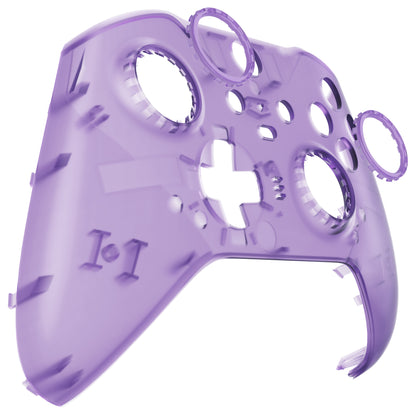 eXtremeRate Xbox One Elite Series 2&Elite 2 Coreコントローラー（モデル1797）用交換フロントハウジングシェルケース＆アクセントリング【クリアパープル】