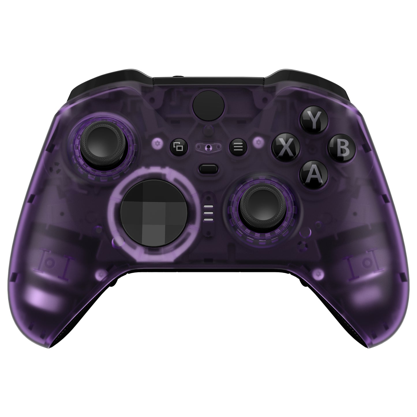 eXtremeRate Xbox One Elite Series 2&Elite 2 Coreコントローラー（モデル1797）用交換フロントハウジングシェルケース＆アクセントリング【クリアパープル】