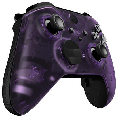 eXtremeRate Xbox One Elite Series 2&Elite 2 Coreコントローラー（モデル1797）用交換フロントハウジングシェルケース＆アクセントリング【クリアパープル】