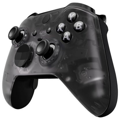 eXtremeRate Xbox One Elite Series 2&Elite 2 Coreコントローラー（モデル1797）用交換フロントハウジングシェルケース＆アクセントリング【クリアブラック】