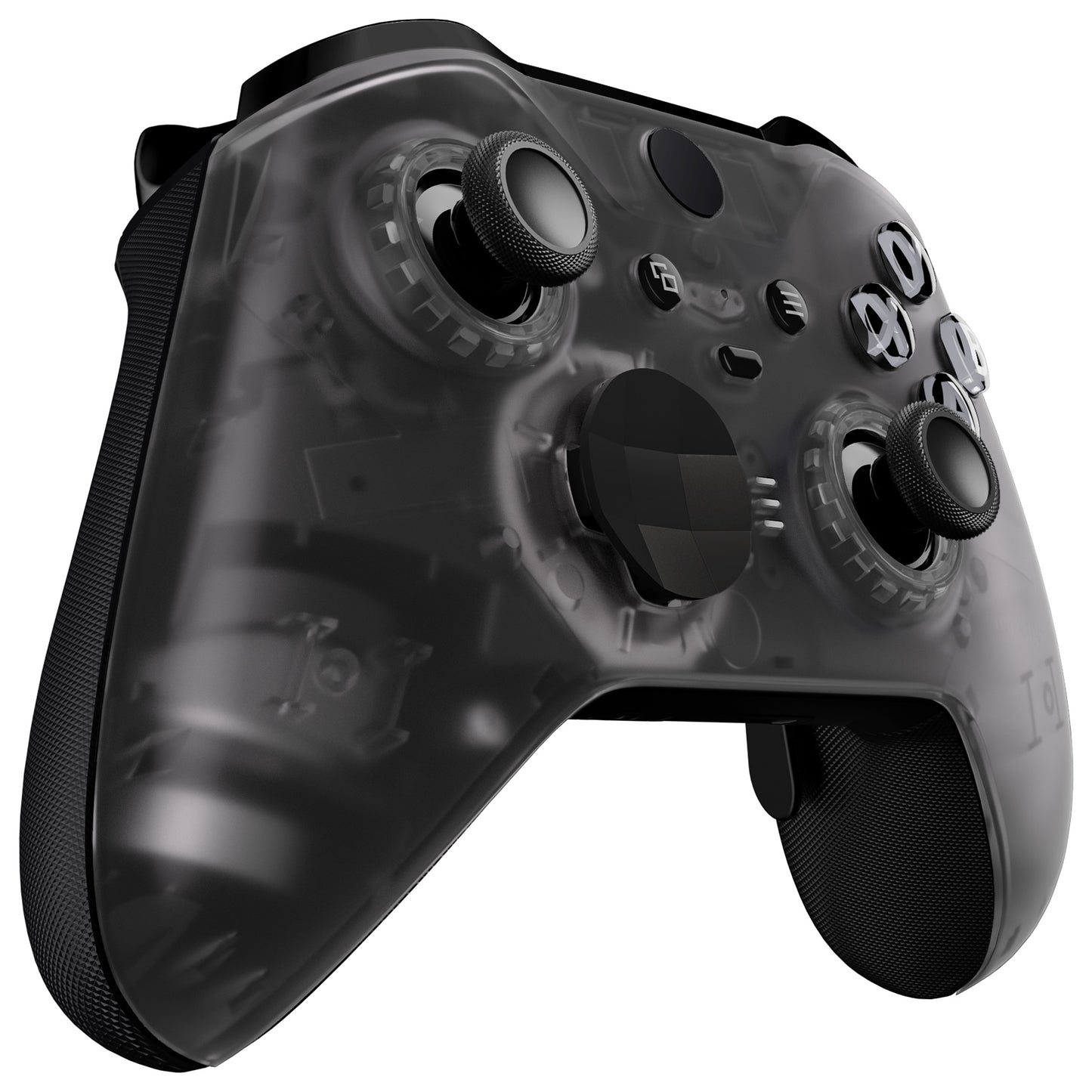 eXtremeRate Xbox One Elite Series 2&Elite 2 Coreコントローラー（モデル1797）用交換フロントハウジングシェルケース＆アクセントリング【クリアブラック】