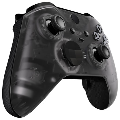 eXtremeRate Xbox One Elite Series 2&Elite 2 Coreコントローラー（モデル1797）用交換フロントハウジングシェルケース＆アクセントリング【クリアブラック】