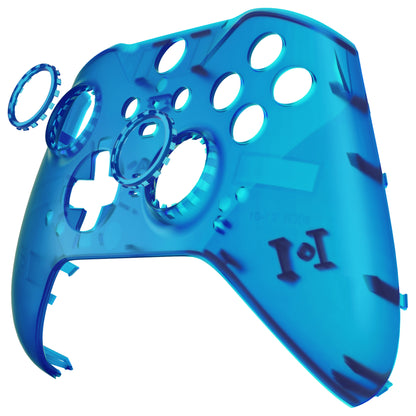 eXtremeRate Xbox One Elite Series 2&Elite 2 Coreコントローラー（モデル1797）用交換フロントハウジングシェルケース＆アクセントリング【クリアブルー】