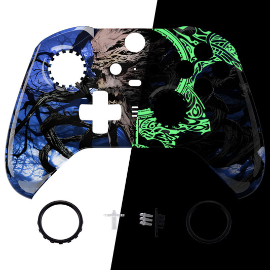 eXtremeRate Xbox One Elite Series 2&Elite 2 Coreコントローラー（モデル1797）用交換フロントハウジングシェルケース＆アクセントリング【暗闇で光る-大地の主の目覚め】