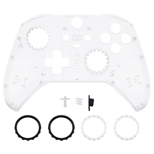 eXtremeRate Xbox One Elite Series 2&Elite 2 Coreコントローラー（モデル1797）用交換フロントハウジングシェルケース＆アクセントリング【クリア】