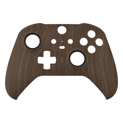 eXtremeRate Xbox One Elite Series 2&Elite 2 Coreコントローラー（モデル1797）用交換フロントハウジングシェルケース＆アクセントリング【木目調デザイン】