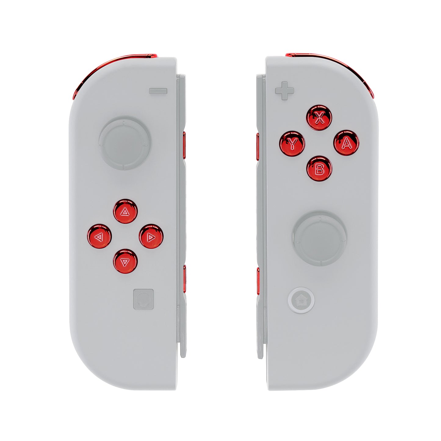 eXtremeRate NS Switch用ジョイコン交換フルセットボタン【クロームレッドグロッシー】