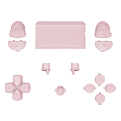 eXtremeRate PS4 Slim Pro CUH-ZCT2コントローラー対応交換用フルセットボタン【サクラピンク】