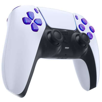eXtremeRate PS5コントローラーBDM-010/020対応交換対応用フルセットボタン【カメレオンパープルブルー】