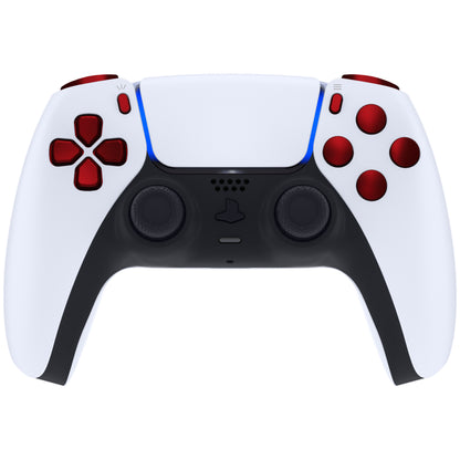 eXtremeRate PS5コントローラーBDM-010/020対応交換対応用フルセットボタン【スカーレットレッド】