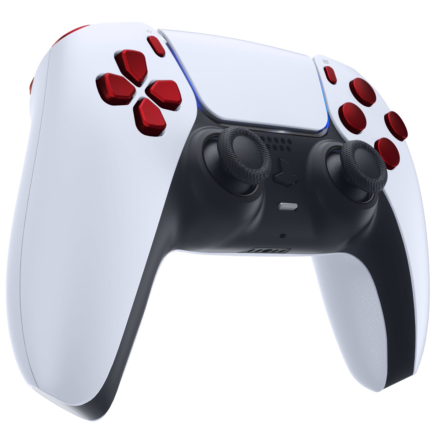 eXtremeRate PS5コントローラーBDM-010/020対応交換対応用フルセットボタン【スカーレットレッド】