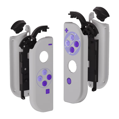 eXtremeRate NS Switch用ジョイコン交換フルセットシェルケースボタン付き【クラシックSNESスタイル】
