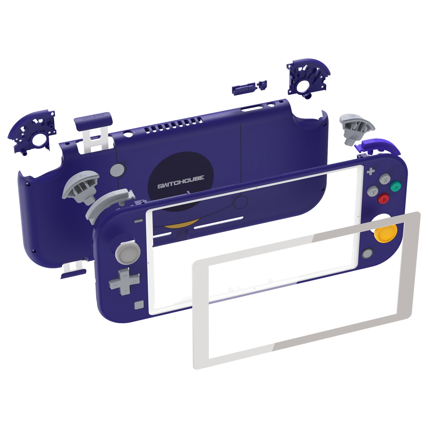 eXtremeRate Nintendo Switch Lite用交換フルセットシェル＆ABXYボタン保護フィルム付き【クラシックNGCスタイル】