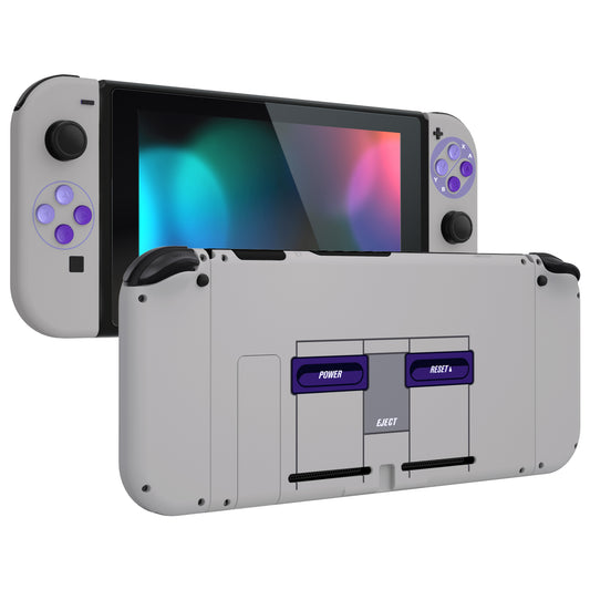 eXtremeRate Nintendo Switch用交換フルセットシェル＆ボタン【クラシックSNESスタイル】
