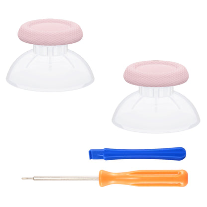 eXtremeRate PS5&PS4全モデルのコントローラー対応交換対応用サムスティックアナログスティックジョイスティック【クリア&チェリーブロッサムピンク】