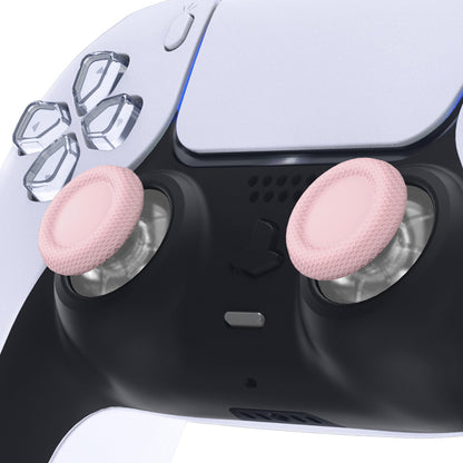 eXtremeRate PS5&PS4全モデルのコントローラー対応交換対応用サムスティックアナログスティックジョイスティック【クリア&チェリーブロッサムピンク】