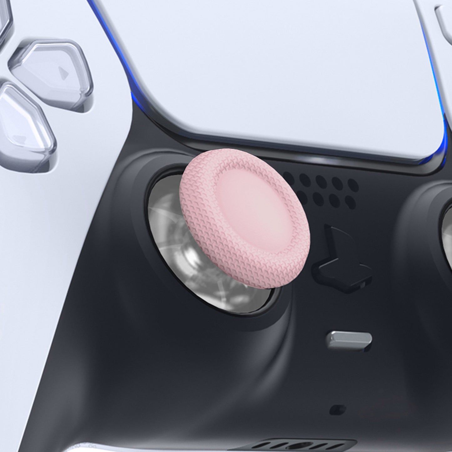 eXtremeRate PS5&PS4全モデルのコントローラー対応交換対応用サムスティックアナログスティックジョイスティック【クリア&チェリーブロッサムピンク】