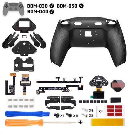eXtremeRate PS5コントローラーBDM-030/040/050対応用SPARK バックパドルキット、OLEDディスプレイ&クリッキートリガーストップ＆エルゴノミックグリップ【ブラック】