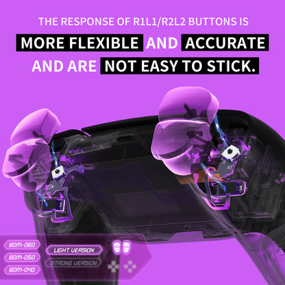 eXtremeRate Shoulder Button Microswitch Kit for PS5 Controller BDM-040/050/060 - Light Version Clicky Hair Trigger Kit V2