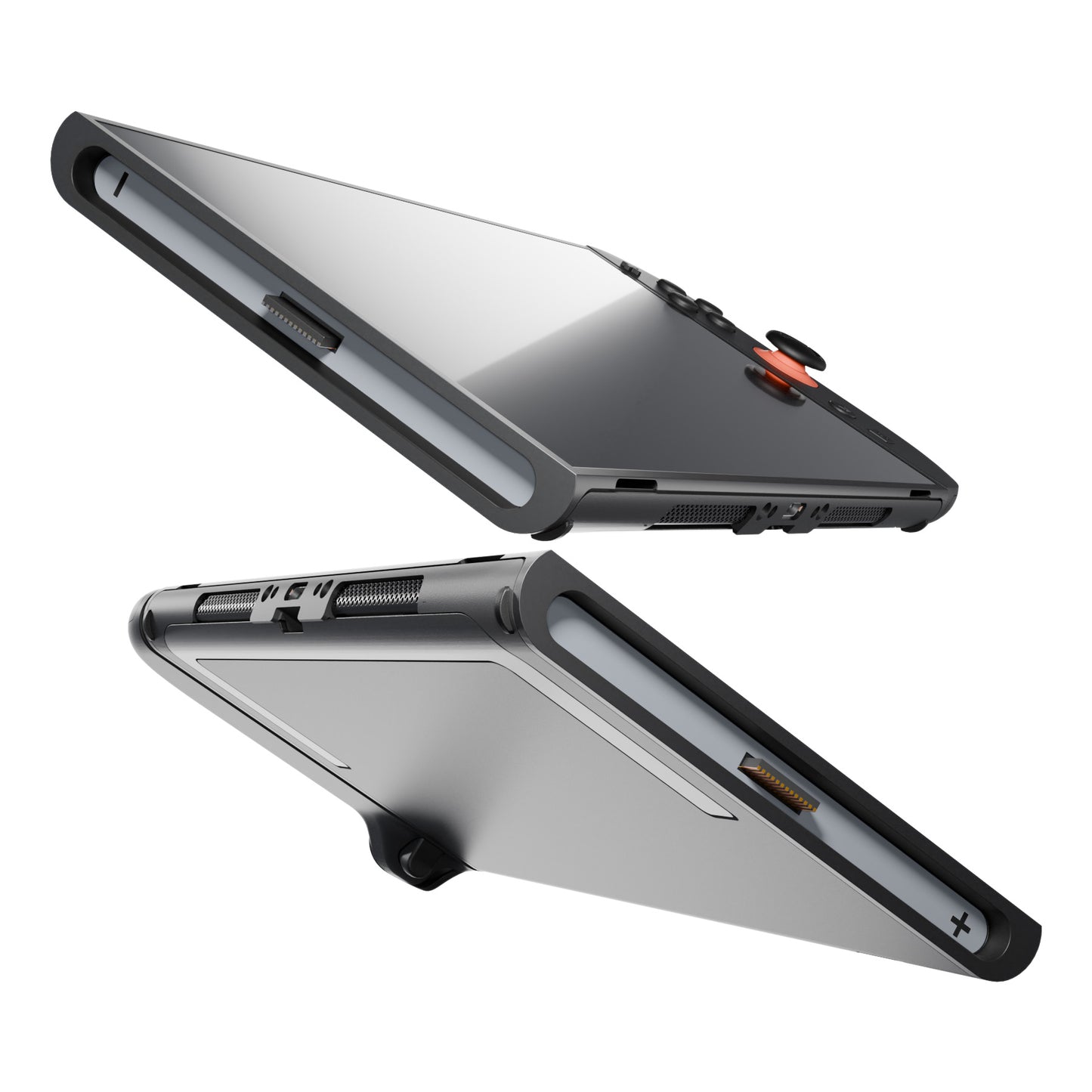 eXtremeRate Replacement Side Rail Slot Stickers for Nintendo Switch 2 (New Hope Gray)