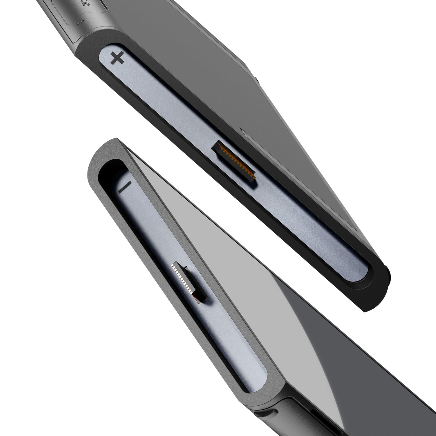 eXtremeRate Replacement Side Rail Slot Stickers for Nintendo Switch 2 (New Hope Gray)