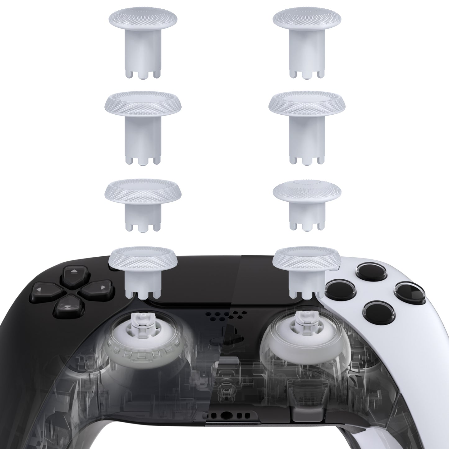 eXtremeRate PS5 Edge&PS5&PS4コントローラー対応用ThumbsGear V3交換可能なエルゴノミックサムスティック【オリジナルホワイト】