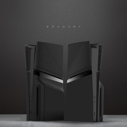 eXtremeRate eXcover PS5 Slim ディスク版対応 交換用外装カバーセット（上下カバー+通気孔付きサイドパネル＆バックプレート）【ブラック】