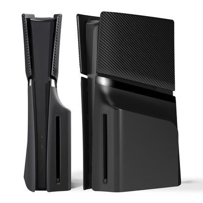 eXtremeRate eXcover PS5 Slim ディスク版対応 交換用外装カバーセット（上下カバー+通気孔付きサイドパネル＆バックプレート）【ブラック】