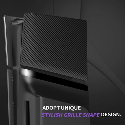 eXtremeRate eXcover PS5 Slim ディスク版対応 交換用外装カバーセット（上下カバー+通気孔付きサイドパネル＆バックプレート）【ブラック】