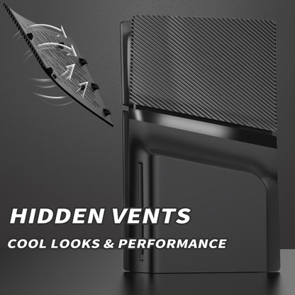 eXtremeRate eXcover PS5 Slim ディスク版対応 交換用外装カバーセット（上下カバー+通気孔付きサイドパネル＆バックプレート）【ブラック】
