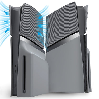 eXtremeRate eXcover PS5 Slim ディスク版対応 交換用外装カバーセット（上下カバー+通気孔付きサイドパネル＆バックプレート）【ニューホープグレイ】