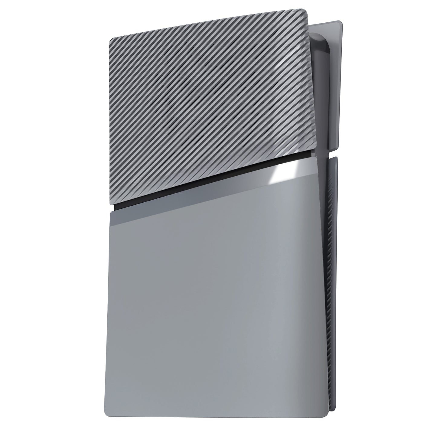eXtremeRate eXcover PS5 Slim ディスク版対応 交換用外装カバーセット（上下カバー+通気孔付きサイドパネル＆バックプレート）【ニューホープグレイ】