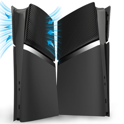 eXtremeRate eXcover PS5 Slim デジタル版対応 交換用外装カバーセット（上下カバー+通気孔付きサイドパネル＆バックプレート）【ブラック】