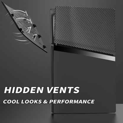 eXtremeRate eXcover PS5 Slim デジタル版対応 交換用外装カバーセット（上下カバー+通気孔付きサイドパネル＆バックプレート）【ブラック】
