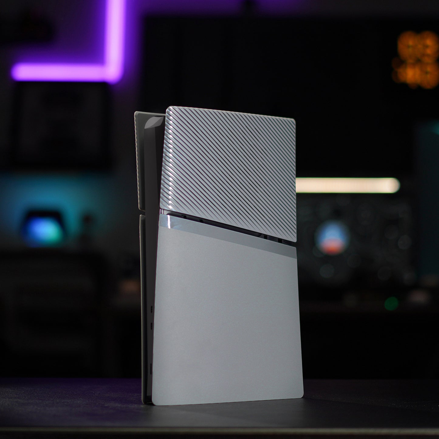 eXtremeRate eXcover PS5 Slim デジタル版対応 交換用外装カバーセット（上下カバー+通気孔付きサイドパネル＆バックプレート）【ニューホープグレイ】