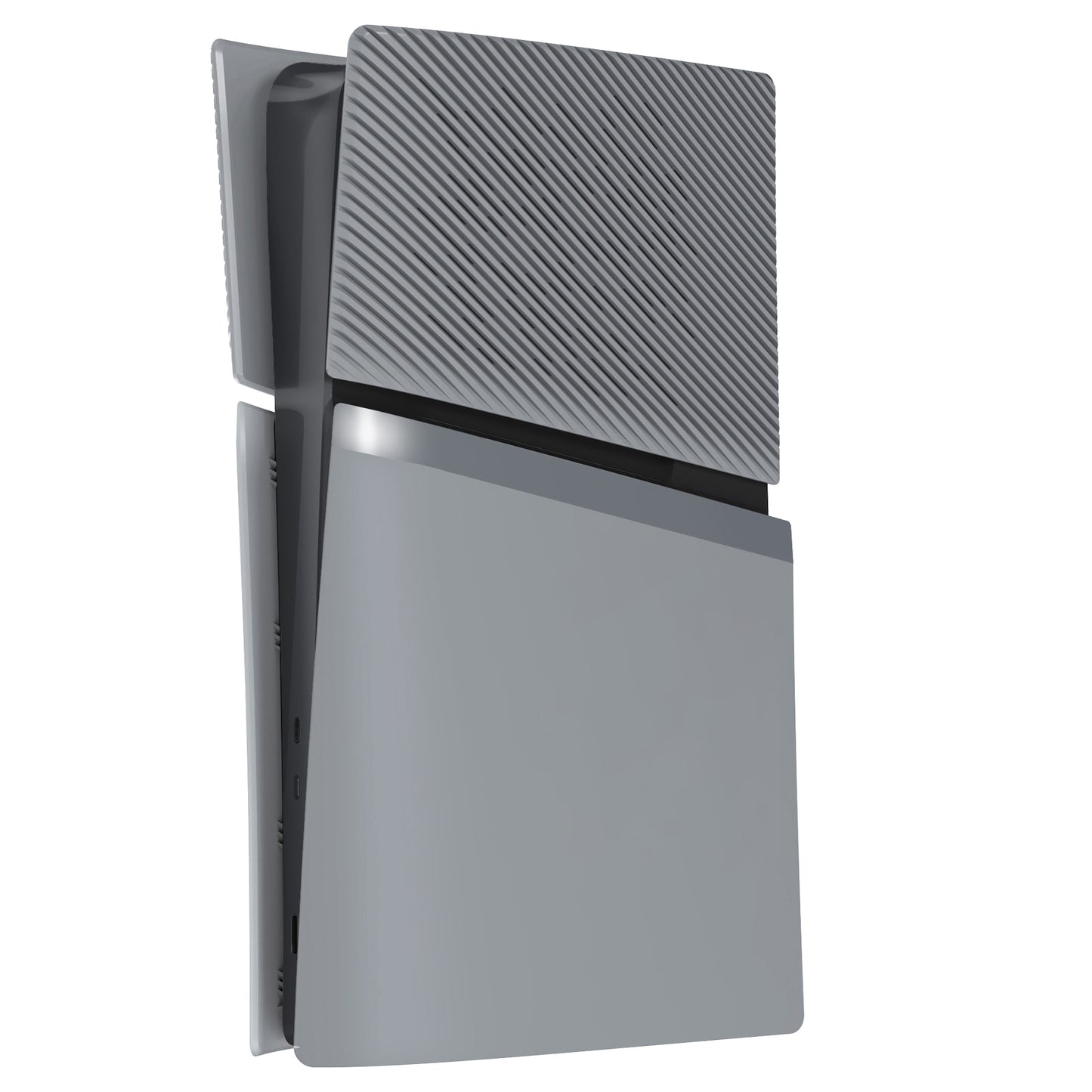 eXtremeRate eXcover PS5 Slim デジタル版対応 交換用外装カバーセット（上下カバー+通気孔付きサイドパネル＆バックプレート）【ニューホープグレイ】
