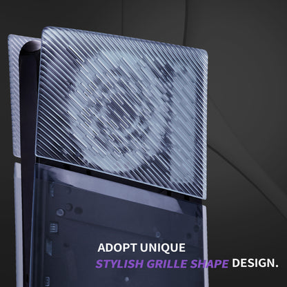 eXtremeRate eXcover PS5 Slim デジタル版対応 交換用外装カバーセット（上下カバー+通気孔付きサイドパネル＆バックプレート）【クリアアイスブルー】