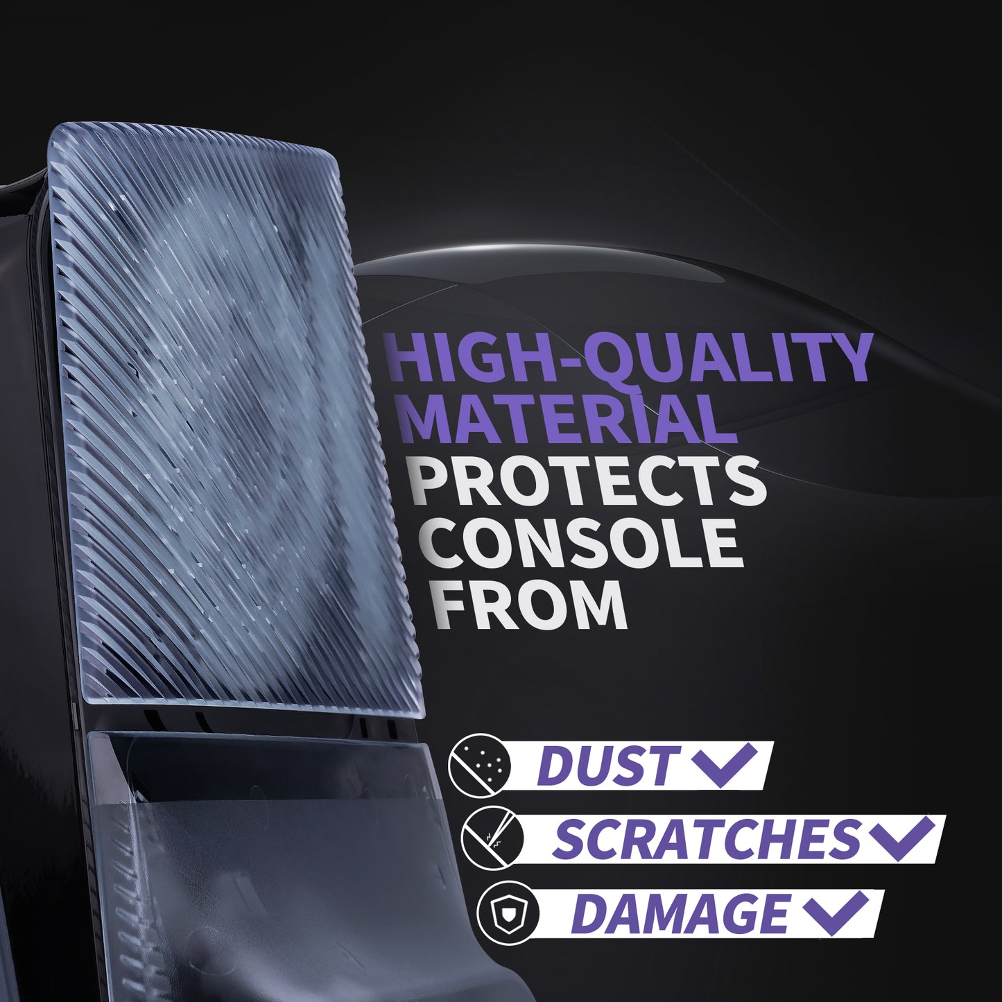 eXtremeRate eXcover PS5 Slim ディスク版対応 交換用外装カバーセット（上下カバー+通気孔付きサイドパネル＆バックプレート）【クリアアイスブルー】