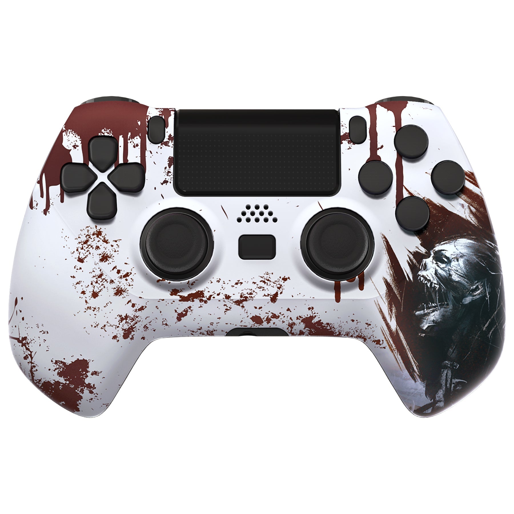 eXtremeRate Retail Blood Zombie DECADE Tournament Controller (DTC) Upgrade Kit for ps4 Controller JDM-040/050/055, Upgrade Board & Ergonomic Shell & Back Buttons & Trigger Stops - Controller NOT Included - P4MG012